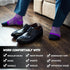 Compression Socks for Women & Men, Open Toe (2 Pairs) for Swelling Relief, Purple, Large