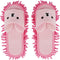 Liitrton 1 Pair Detachable Microfiber Chenille Mop Slippers Shoes, Soft Comfortable Dust Dirt Hair Cleaner (Pink)