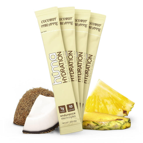 HUMA CHIA Hydration Drink Mix, Coconut Pineapple, 30 Packets, Low Calorie, High Electrolyte Powder