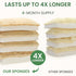 Pack 4 Natural Kitchen Sponges Eco-Friendly, Compostable Dish Sponges Loofah & Cellulose Scrubbers Plastic-Free
