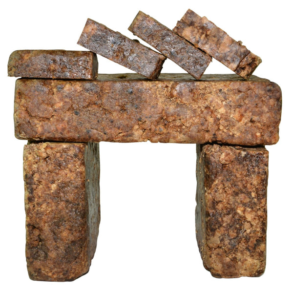 Raw African Black Soap Bar 8 oz., 100% Pure Natural from Ghana, Acne Treatment, Great for Skin