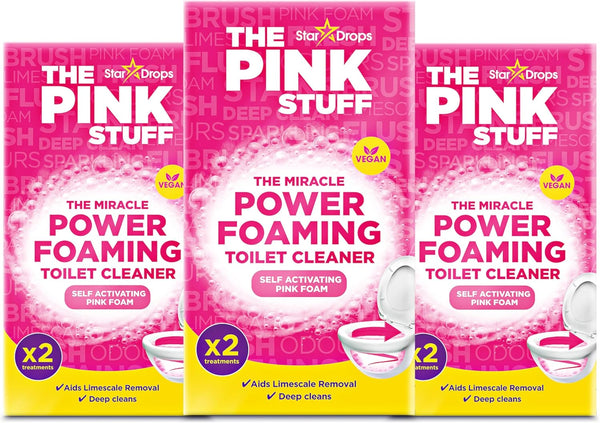 Stardrops The Pink Stuff Miracle Power Foaming Toilet Cleaner Self-Activating Formula for