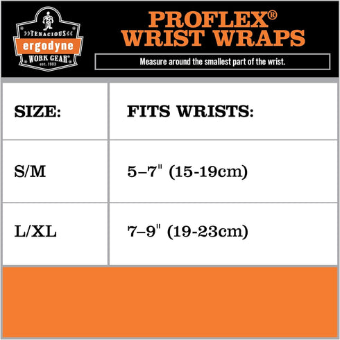 Ergodyne ProFlex 420 Wrist Wrap with Thumb Loop, Black, Large/X-Large