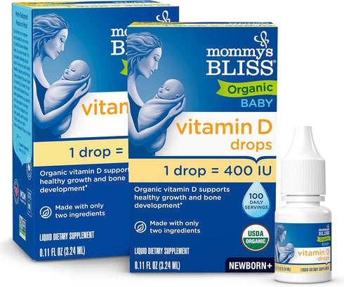Mommy's Bliss Organic Baby Vitamin D Drops | Infant Vitamin D3 Drops