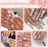 RODAKY Bow Nail Charms, White Heart Charms for 3D Bowknot Nail Art, Cute Kawaii Nail Decoration Accessories