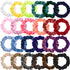 Small Funtopia 24 Pcs Velvet Scrunchies, Colorful Hair Ties for Thick and Thin Hair, Soft Mini Elastic Ponytail Holders