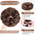 MORICA Messy Hair Bun Hair Scrunchies Extension, Curly Wavy Synthetic Chignon Hairpieces for Women (4/30#)