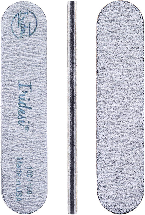 Mini Zebra Nail File 100 180 Emery Boards 3.5 Inches Long By .75 Inches Wide Fingernail Filers Per Pack 50