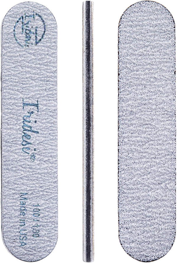 Mini Zebra Nail File 100 180 Emery Boards 3.5 Inches Long By .75 Inches Wide Fingernail Filers Per Pack 50