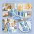 SMUAENSS 100 3-Ply Summer PCS Hydrangea Paper Napkins, Blue Hydrangea Floral Paper Napkins Disposable Hand Towels