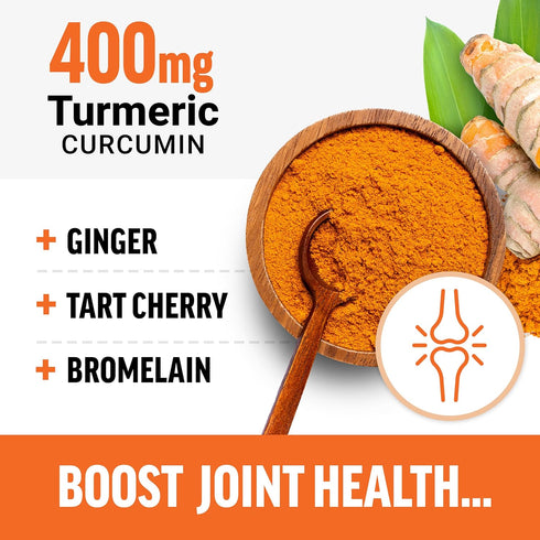 Force Factor Better Turmeric Joint Support Supplement - Extra Strength Joint Health with HydroCurc Turmeric Curcumin -