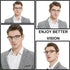 5 Pack Reading Glasses for Men, Blue Light Filtering Metal Full Frame Readers, Anti UV/Glare/Eyestrain