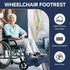 BALAPET Adjustable Height Wheelchair Footrest, High Density Foam Wheelchair Leg Rest with Double Strap Fixation