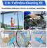 ScroRich 122'' 2-in-1 Window Washing Kit with Extension Pole, Window Cleaning Kit with Scrubber and Rotating Head
