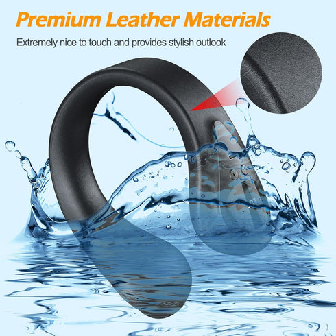 Portable Rechargeable Neck Warmer, Soft Leather Cordless Heated Scarf with 12 Heat Levels for Pain Relief
