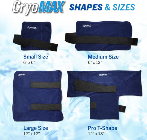 CryoMAX Reusable Cold Pack, Latex Free, 8 Hour Cold Therapy, Large, 12" x 12"