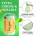 Lucky Family Green Compost Bags - 1.3 to 1.6 Gallon Kitchen Countertop Bin, 100% Compostable Trash Bags