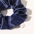 Ivyu 4 Pack Silk Scrunchies for Girls Women, Cute Hair Accessories Ponytail Holder in White, Black, Navy, Gray