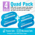 Reusable Hot and Cold Gel Ice Pack Wrap (4 Pack) for Adjustable, Flexible Therapy for Knee, Back, Shoulder, Arm, Leg