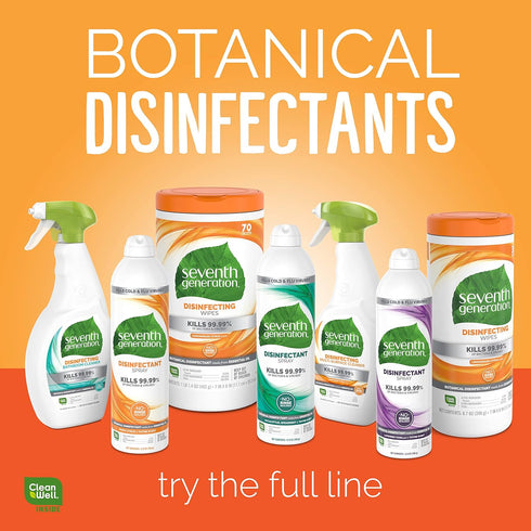 Seventh Generation Disinfecting Spray Multi-Purpose Cleaner, Lemongrass Citrus, 26 oz (Packaging May Vary)