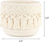 Mkono Macrame Makeup Brush Holder Organizer, Set of 2 Boho Decor Baskets for Pen Pencil Box Container, Ivory