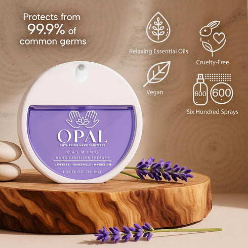 OPAL 1.18oz WELLNESS Hand Sanitizer Spray Travel Size Relaxing Hand Sanitizer Therapy with Lavender, Chamomile