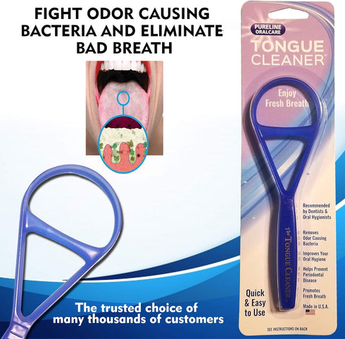 Tongue Scraper Cleaner, End Bad Breath, Freshens Breath - Effective Bad Breath Treatment (Color May Vary)