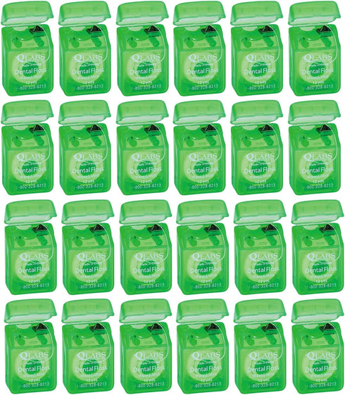 24 Boxes of Bulk Dental Floss - Mini Dental Floss Mint Waxed for Adults, Each 12 Yards / 36 Feet