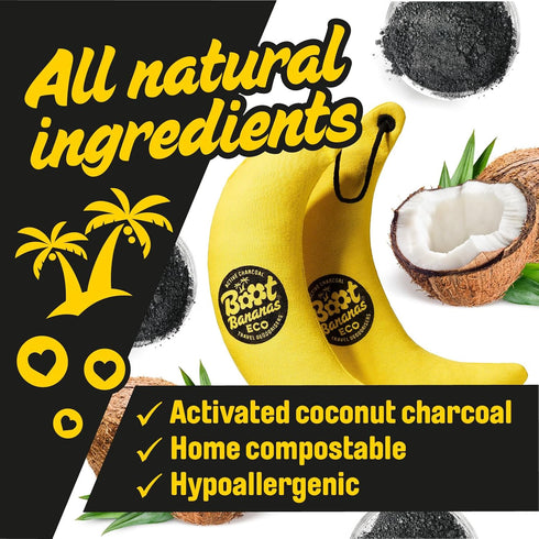Boot Bananas Eco Travel Deodorisers | 1 Pair, Light Weight, Sustainable, Reusable Sports Shoe & Glove Odour Neutralizer