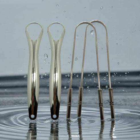 tongue Scraper (4 Pack), Metallic