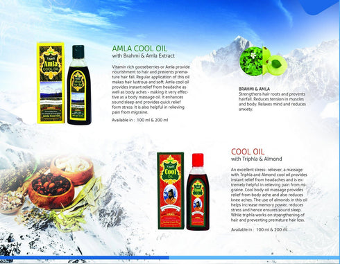 Vaadi Herbals Amla and Brahmi Blend Hair Oil - 6.76 Ounces Therapeutic Grade for Hair Growth and Cooling
