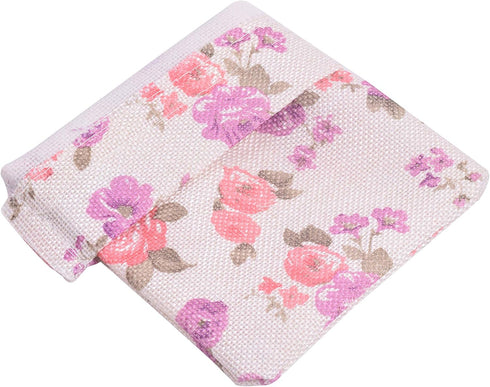 Sansam 20pcs Drawstring Burlap Gift Bags, 4.0x5.6'' Mixed Flower Patterns Jute Bags for Jewelry, Party Gift Packaging