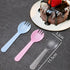 100PCS Disposable Sporks, Individually Wrappe Eco-Friendly Durable Plastic Spork, 2 in 1 Forks and Spoons Great for School Lunch, Picnics or Restaurant and Party Supply (Pink) by N-KONGJIAN