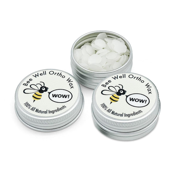 Bee Well Ortho Wax | Pure All Natural Extra Firm Braces Wax | 2 Recyclable Jars, 150 Total Pieces for Braces Discomfort