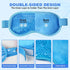 2Pack Cold Cooling Eye Mask, Reusable Gel Eye Mask for Hot/Cold Therapy, Plush Backing for Headache Relief (Blue+Green)