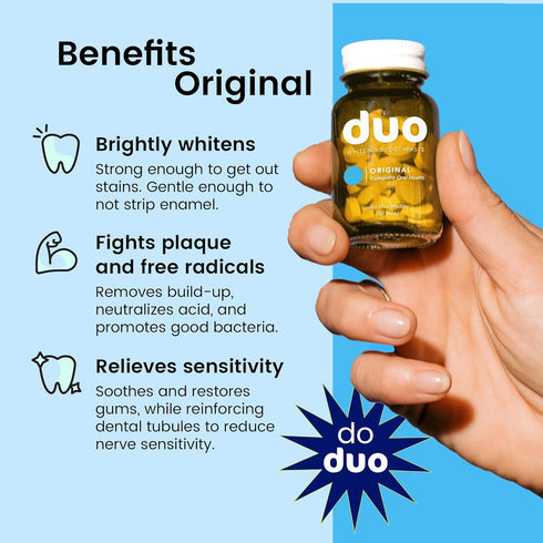 Duo Toothpaste Tablets, Nano-Hydroxyapatite Natural Whitening, Remineralize, Reduce Sensitivity, Wild Mint Medley