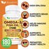 Omega-3 Fish Oil 3750mg Triple Strength - 180 Burpless Softgels | EPA 1200mg + DHA 900mg | Promotes Healthy Heart, Immune System, Eyes, Skin & Brain Function