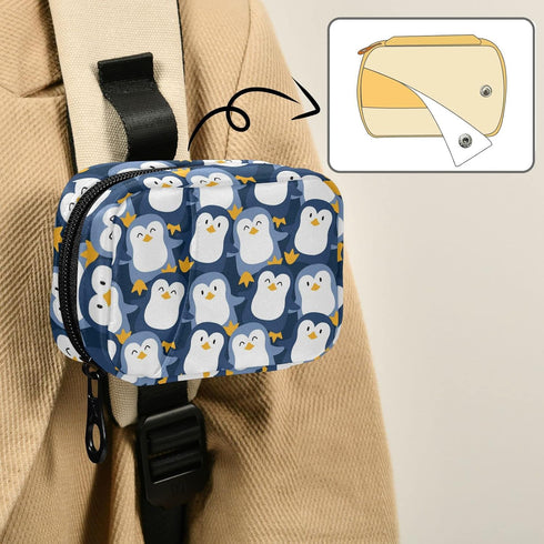 Naanle 7 Penguin Pill Box Day Pill Case Bag Travel Pill Organizer Bag with Zipper Pill Bag Portable Weekly Case Compact