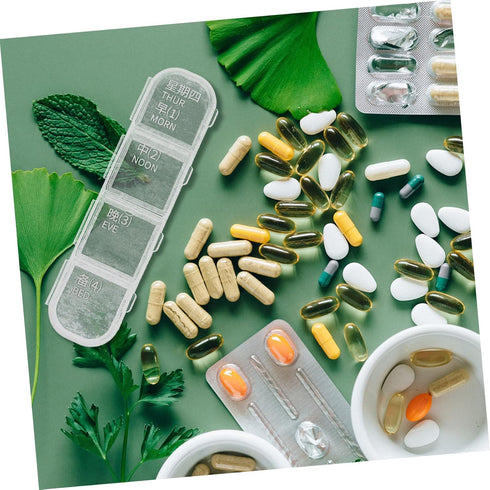 Portable Weekly Pill Organizer - Cute Leakproof Medicine Container