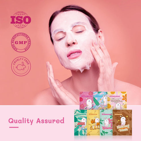 ZealSea Face Mask Sheet Mask Skin Care (Pack of 28) Hydrate, Brighten, Moisturize for All Skin Types - Kids Spa Gifts