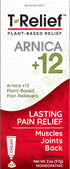 T-Relief Arnica +12 Cream, 2 oz Fast-Acting Relief for Back Pain, Joint Soreness, Muscle Aches for Women & Men