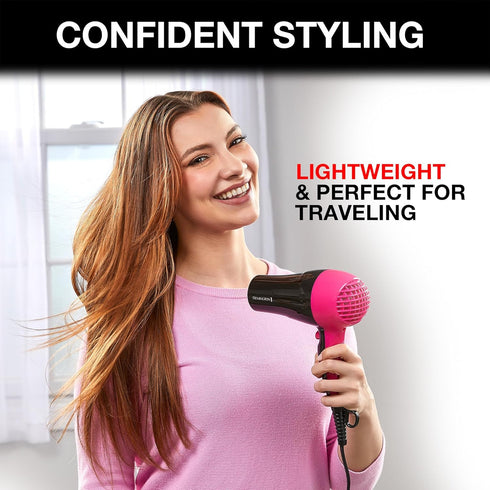 Remington Compact Styler - Small & Portable Hair Dryer, Ceramic Blow Dryer with 2 Heat/Speed Settings, Travel Size
