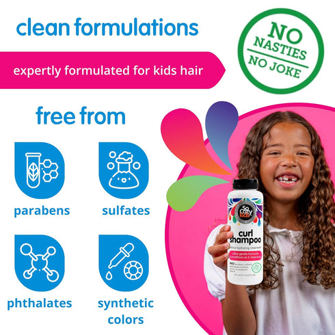SoCozy Curl Shampoo | Ultra-Hydrating Cleanser for Kids Hair, No Parabens or Sulfates, Sweet-Crème