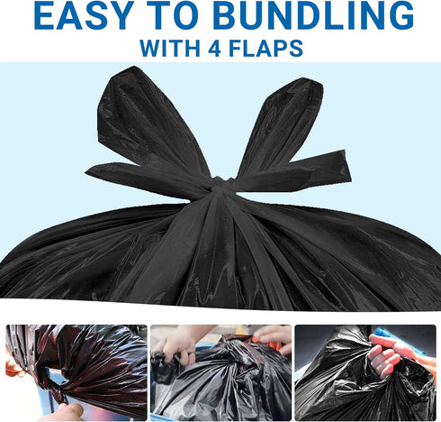 Reliable1st 40-45 1.2 (60 Count) 40-45 Gallon Heavy Duty MIL THICK Trash Bags with Twist Ties Extra Large Sturdy