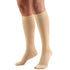 Truform Short Length 20-30 mmHg Compression Stockings for Men and Women, Reduced Length, Closed Toe, Beige, Large