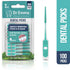 Dental Picks Mint Brush Picks, 100Ct/Pack, 2 Packs (200Ct Total)