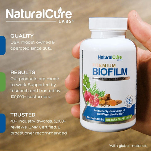 Immune Natural Cure Labs Biofilm Complex Premium Botanicals & Herbs | Digestive & Wellness Support | Vegan, Non-GMO