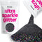 Hemway Premium Ultra Sparkle Glitter, Multi Purpose Metallic Flake for Arts Crafts, Nails, Cosmetics, Black
