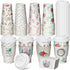 Jingmore 48 Pack 16 oz Christmas Disposable Coffee Cups with Lids and Sleeves