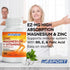 Magnesium Zinc Supplement with Vitamins B6, B9, High Absorption for Immune Support, 120 Capsules.